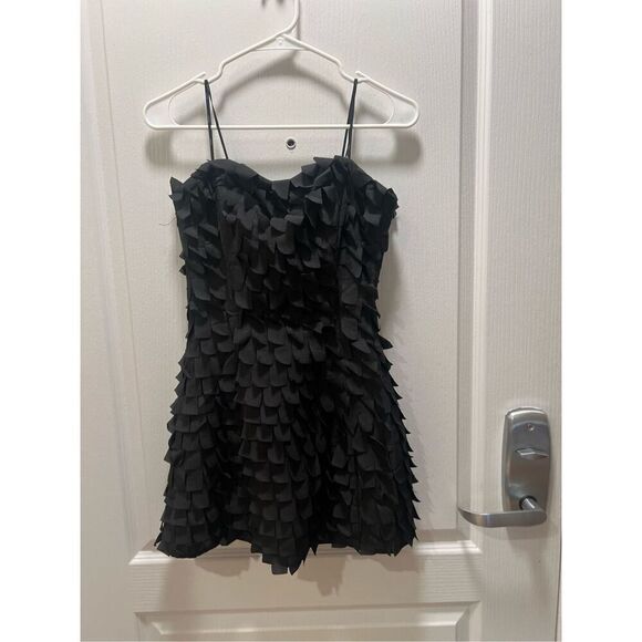 ELLIATT Hailey Strapless Mini Party Dress Black Holidays Xmass size S NWT $265 - Picture 4 of 8